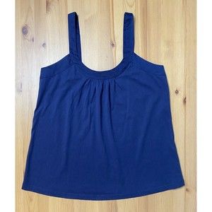 Soft Surroundings Women’s Navy Blue Scoop Neck Flowy Sleeveless Tank Top Sz M
